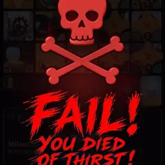 Desert Storm - the game over screen